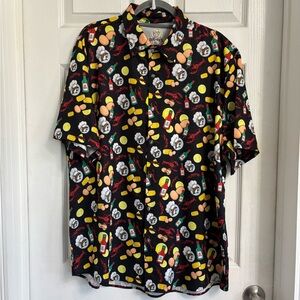 Buc-ee’s Black Crawfish Boil Graphic Men's Button Up Shirt XL